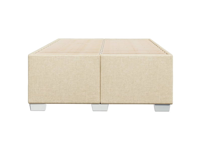  Lit double- lit adulte -  cadre de lit sans matelas crème 120x190 cm tissu  - Conforama C