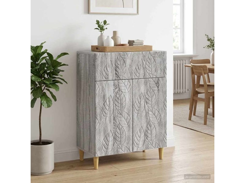 Buffet - bahut - meuble de rangement sonoma gris 66 x 34,5 x 90 cm bois d'ingénierie - Conforama B