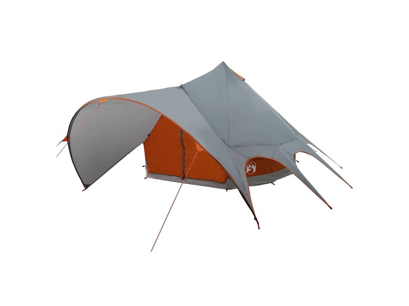  Tente de camping, tente teepee 5 personnes gris et orange shl76671  - Conforama D