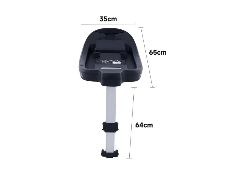  Base isofix pour siège auto bébé 65 x 35 x 64 cm noire, avec jambe d'appui réglable, vendue sans siège auto  - Conforama C