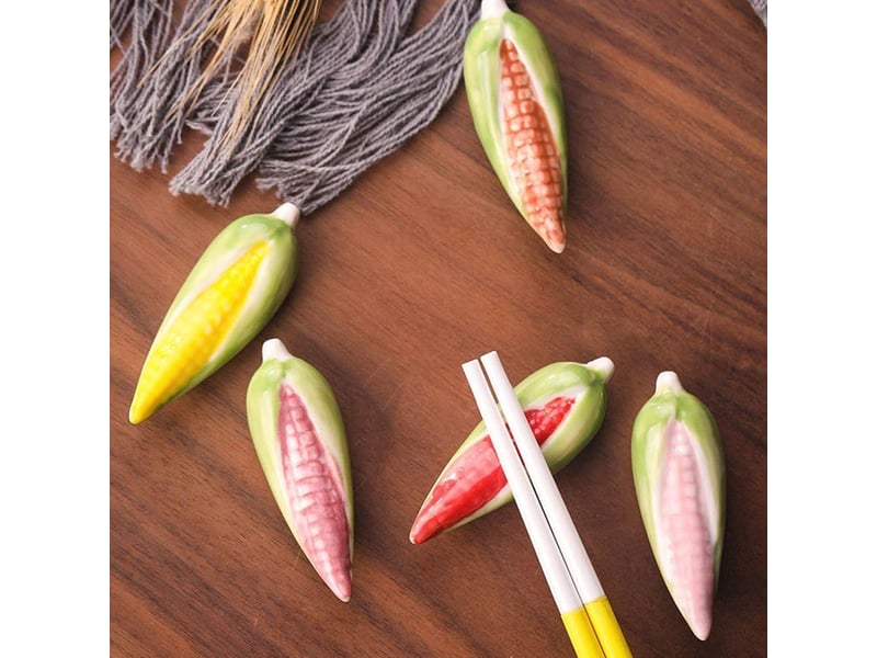 Porte-baguettes en céramique - mignon porte-baguettes de maïs - support de baguettes en céramique - outils de table de cuisine - multicolour - Conforama D