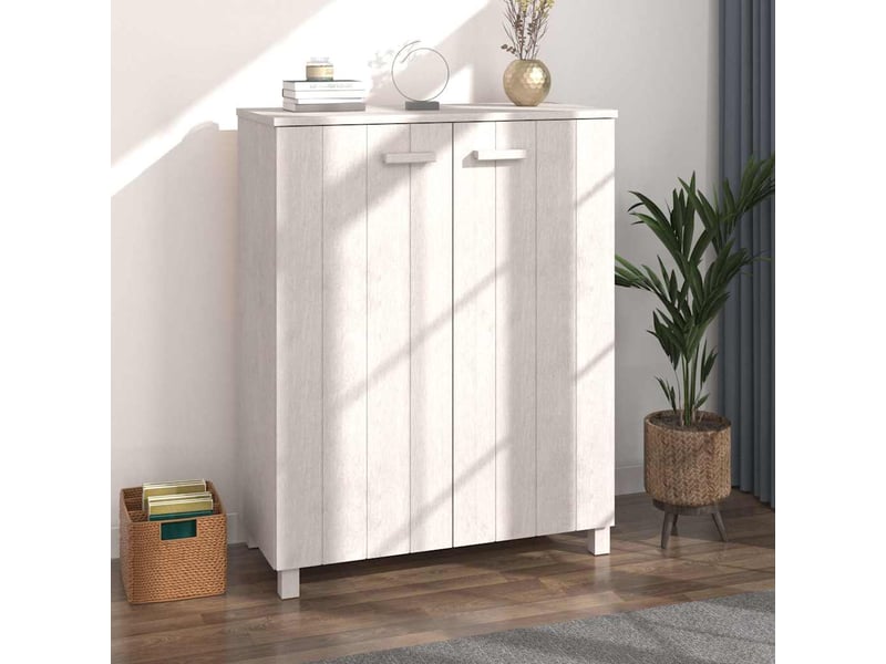  Meuble à chaussure, armoire à chaussures hamar blanc 85x40x108 cm bois de pin  - Conforama B