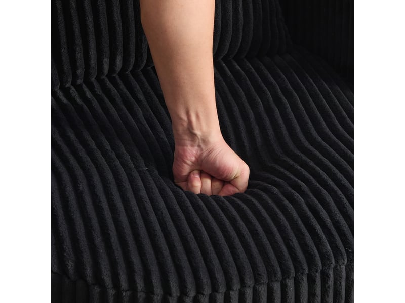  Fauteuil de loisirs pivotant 360° en velours côtelé, lot de 2, rangement sous assise pour salon et chambre  - Conforama W