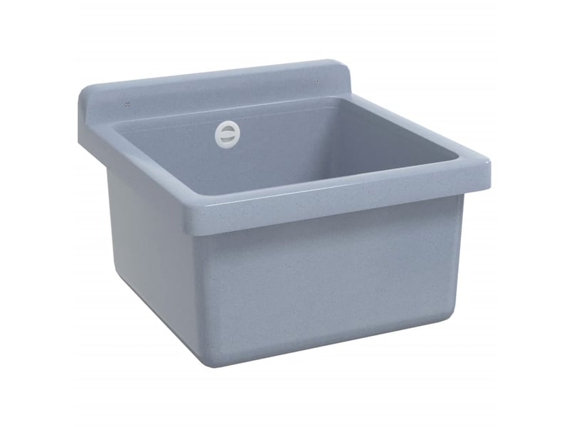  Lavabo pour montage murale gris 40x40x24 cm résine cf65682  - Conforama E