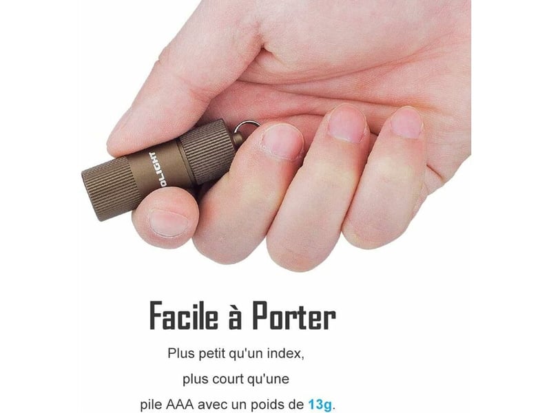  Eos mini lampe torche led rechargeable 150 lumens seulement 13g avec micro usb câble, desert tan [classe énergétique b]  - Conforama D