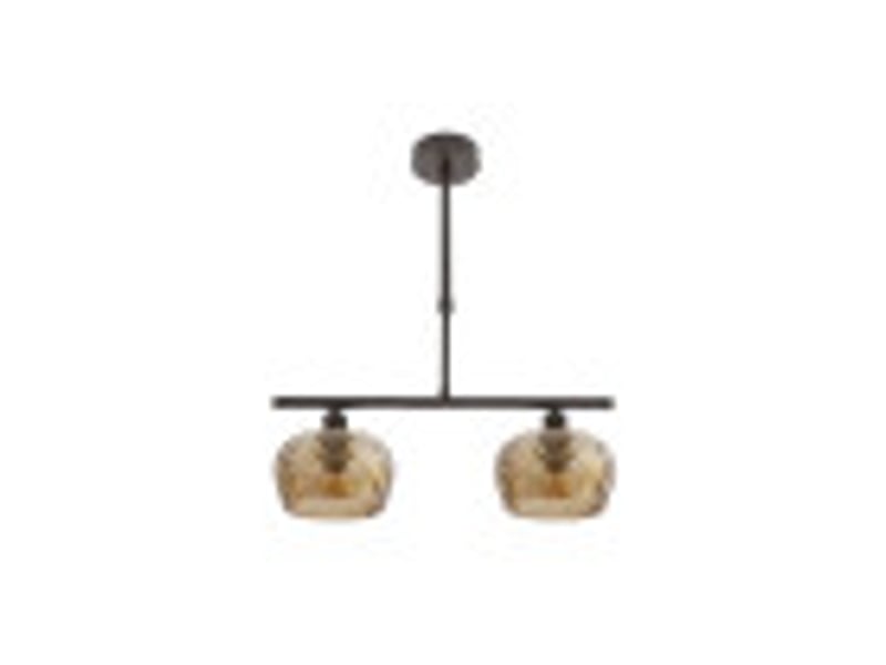  Fabrilamp estela, lampe, moderne, 2 x e14, marron, 45-57 x 41 x 13 cm 196852002 - Conforama B