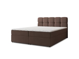 Lit avec rangement 140x200 cm <strong>MASSENO</strong> <strong></strong> coloris marron