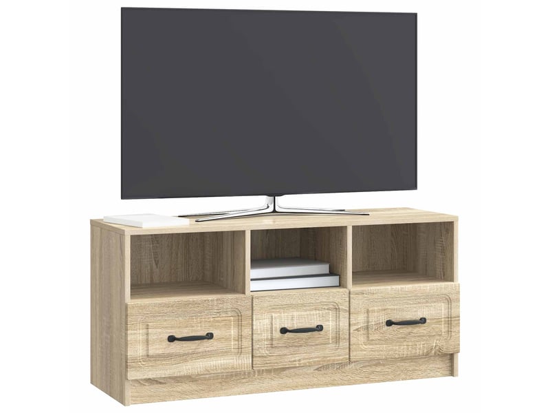  Meuble tv - banc tv - meuble de rangement chêne sonoma 102 x 34,5 x 47 cm bois d'ingénierie  - Conforama C