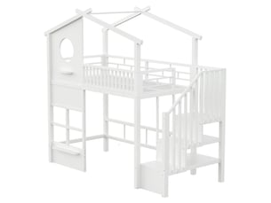Lit mezzanine 90x200 cm    coloris blanc