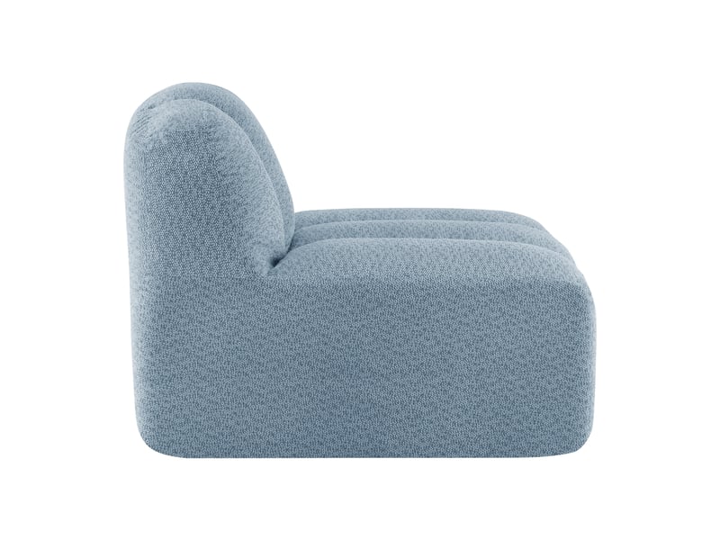  Canapé sans accoudoirs brravo bleu en fleece granuleux, assise moelleuse  - Conforama E
