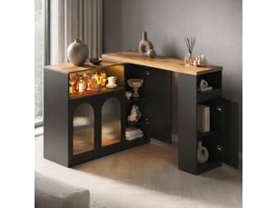 Bar coloris noir MEUBLIV - 197 cm