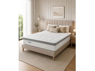 Matelas 135x190 cm MATRIS 8435720071078 Ressorts + mémoire de forme soutien Ferme épaisseur 29 cm