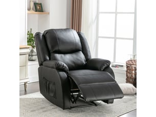 Fauteuil relax manuel  <strong></strong> Tissu / Simili noir