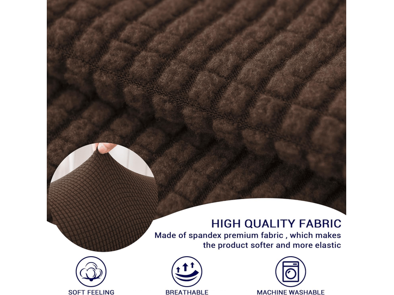  Lot de 2 housses d'accoudoirs extensibles pour canapés et fauteuils inclinables, avec 10 broches fixes, brun, marron  - Conforama E