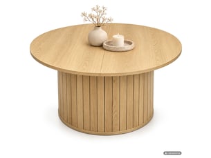 Table basse rond(e) coloris naturel AKORD NUBO - 80 cmx80 cm