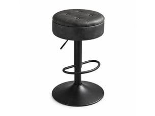 tabouret de bar assise réglable en hauteur <strong>HAUSS SPOLE</strong> - noir hauteur d'assise 60.5 cm vendu A l'unité