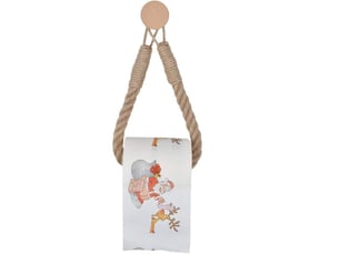 Porte-rouleau de papier toilette vintage en corde de chanvre pour salle de bain (style c)