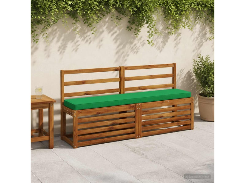 Lot de 2 coussins de banc, coussins d'assise vught 100 % polyester vert cf58604 - Conforama B