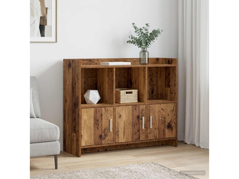 Buffet - bahut - meuble de rangement bois ancien 98,5 x 33 x 80 cm bois d'ingénierie  - Conforama B