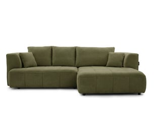 Canapé droit convertible <strong>BOBOCHIC</strong> <strong>CLOVIS</strong> 3 places Tissu vert