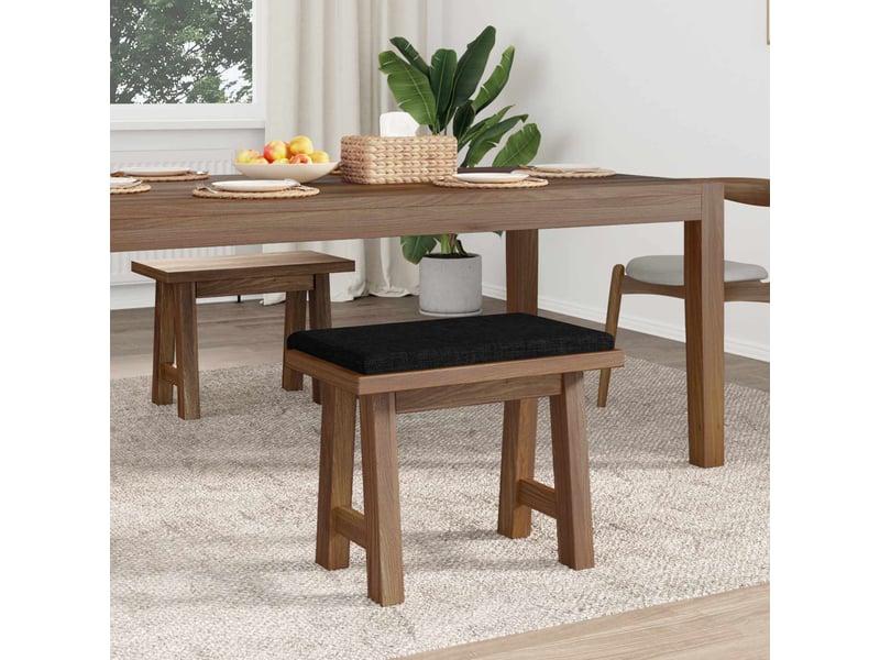  Coussin de banc, coussin d'assise, coussin de canapé tissu noir profondeur 35 cm cf53808  - Conforama C