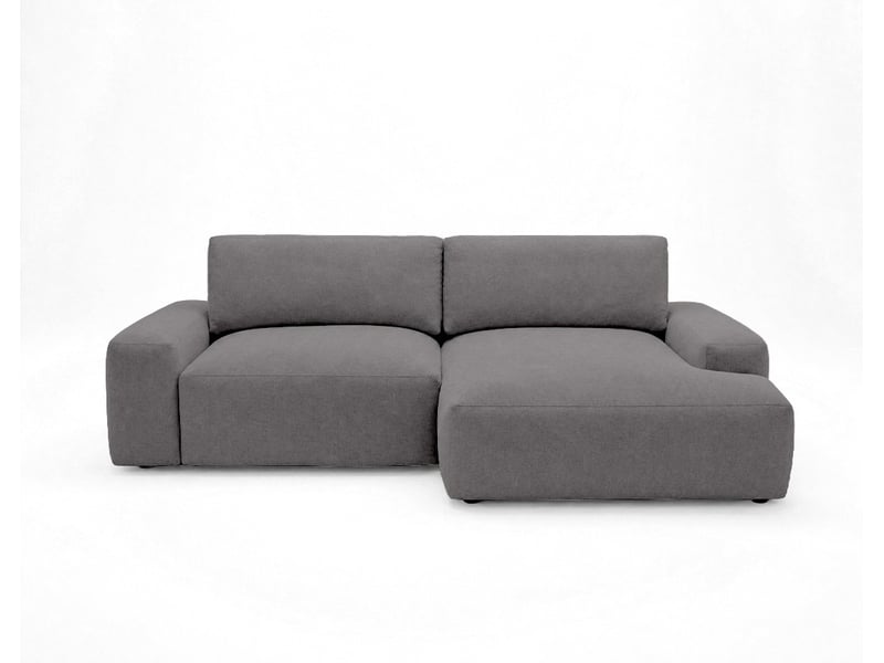  Tama - canapé d'angle droit 4 places convertible avec coffre en tissu - best mobilier - gris TAMA - Conforama A