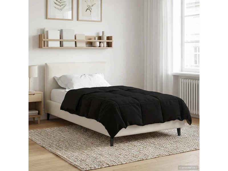 Couette - duvet d'été 135 x 200 cm été microfibre (100% polyester) noir - Conforama D