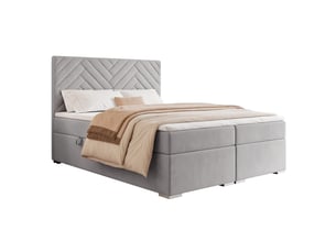 Lit coffre 160x200 cm <strong>IDOHOME</strong>  <strong>NEREA</strong> coloris gris