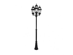 Lampadaire extérieur fabrilamp becrux 3 x e27 noir ip44 168,5-234 x 60 x 60 cm