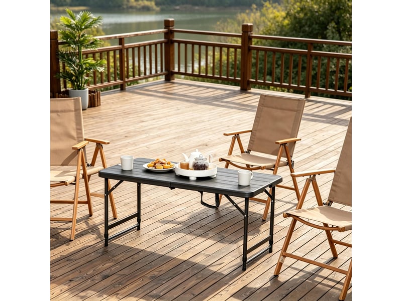  Table d’appoint pliante réglable en hauteur, table camping portable extérieure multifonctionnelle  - Conforama D