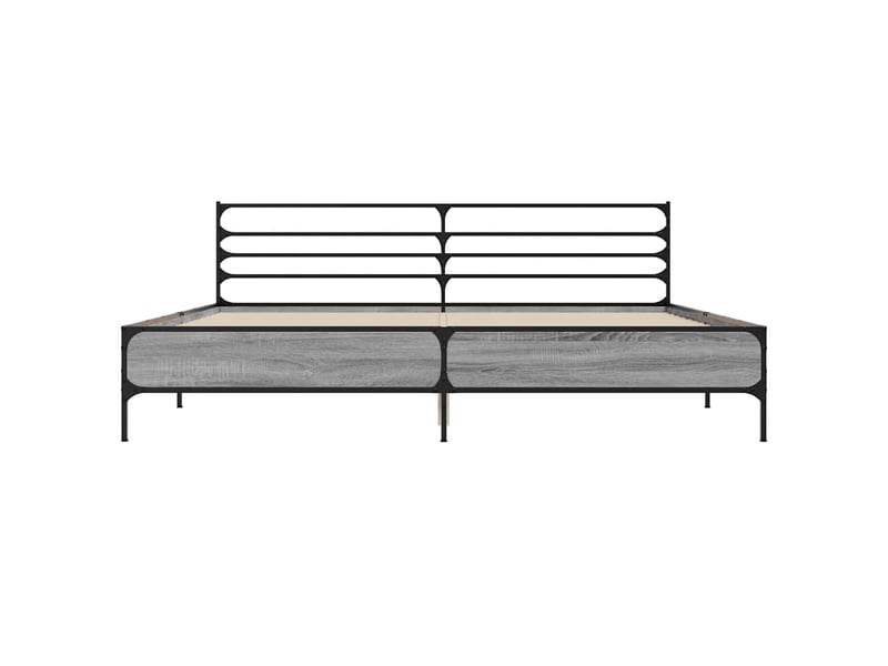  Lit double- lit adulte -  cadre de lit sans matelas sonoma gris 200x200 cm  - Conforama C