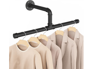 Porte-manteau mural yawenhe (51 cm), amovible de style industriel, permet de gagner de la place dans le salon ou la chambre, noir