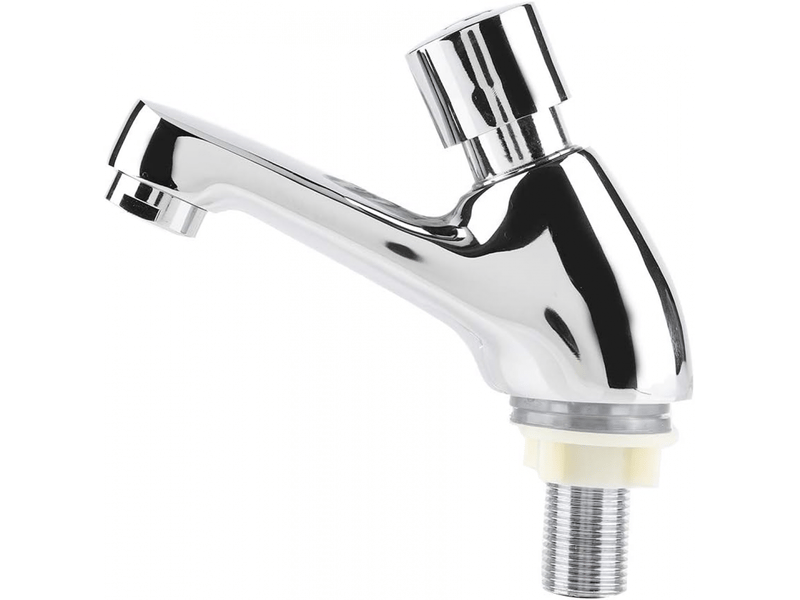 Robinet temporisé lave main lavabo robinet chromé fermeture automatique robinet d'économie d'eau robinet pour cuisine salle de bain lave-main wc - Conforama D