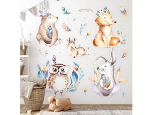 Sticker mural - animaux bohèmes130x156 cm