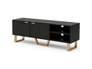 Meuble tv coloris noir 140 cm <strong></strong>  <strong></strong>