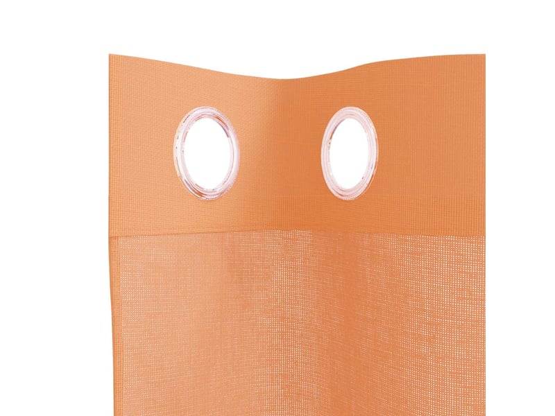  Lot de 2 rideaux en voile, voilages avec œillets terre cuite cf44420  - Conforama E