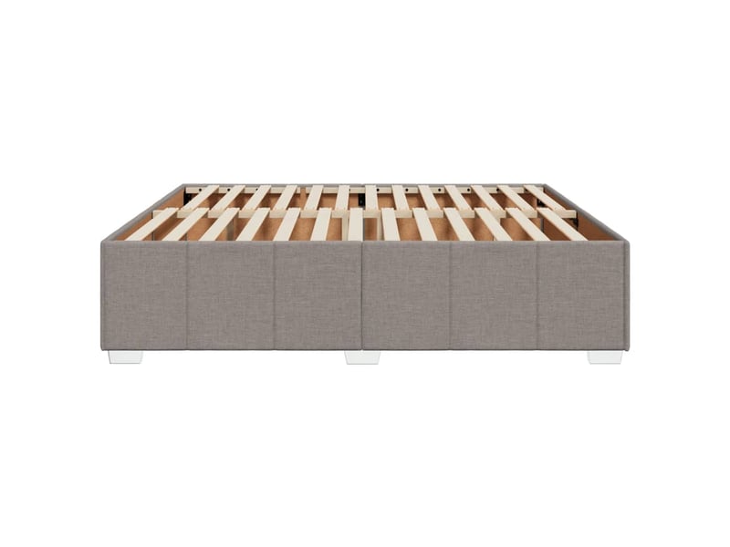  Lit double- lit adulte -  cadre de lit sans matelas taupe 200x200 cm tissu  - Conforama D