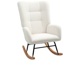 Fauteuil fixe  <strong></strong> Tissu bouclette beige