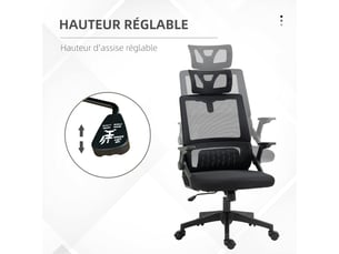 Fauteuil de bureau <strong></strong> <strong></strong> avec assise réglable en hauteur