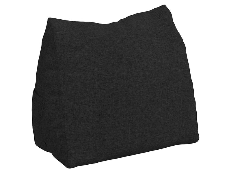  Coussin de dos, coussin de dossier noir 60 x 20 x 50 cm tissu cf54843  - Conforama A