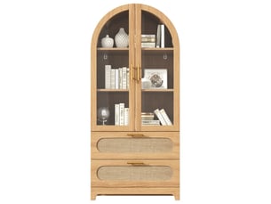 Vitrine coloris marron 3 étagère(s) Morn Vibe - 80 cmx175 cm