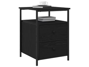 Table de chevet - cabinet de chevet - table de nuit chêne noir 34 x 35,5 x 50 cm