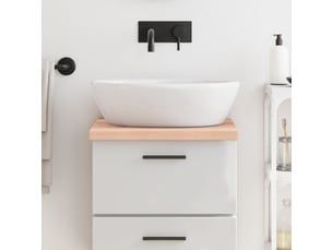 Comptoir de salle de bain, plan de travail 40x50x(2-4)cm bois massif non traité cf65731