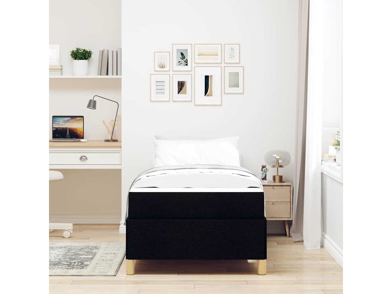  Lit simple- lit adulte -  cadre de lit noir 90 x 200 cm tissu  - Conforama B