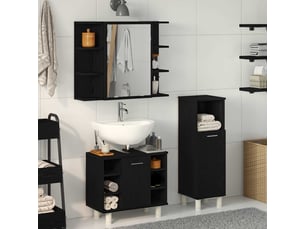 Ensemble de mobilier de salle de bain 3 pc noir cf64409