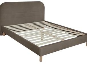 Lit 2 places 140x190 cm <strong>BOBOCHIC</strong>  <strong>KAYA</strong> coloris taupe