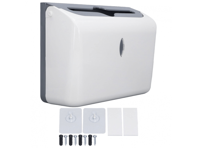 Distributeur de papier essuie-tout mural en abs robuste et sûr, porte-serviettes d'angle brillant pour salle de bain et toilettes - Conforama A