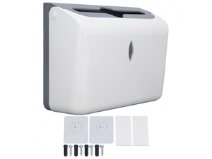 Distributeur de papier essuie-tout mural en abs robuste et sûr, porte-serviettes d'angle brillant pour salle de bain et toilettes