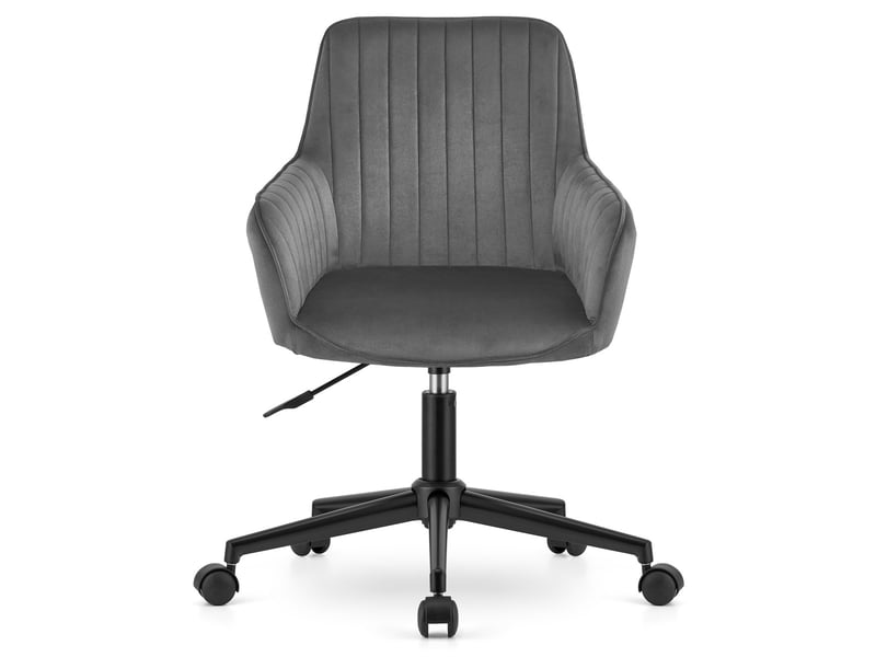  Chaise de bureau roxy en velours gris foncé  - Conforama B