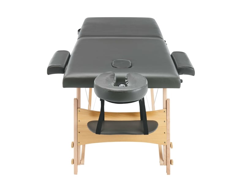  Table de massage avec 2 zones cadre en bois 186 x 68 cm gris anthracite02_0001800  - Conforama E